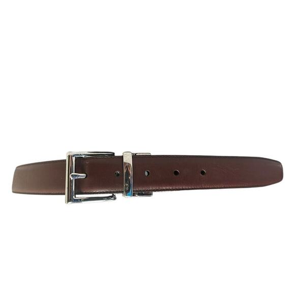 Ralph Lauren Genuine Leather Brown Belt‎ with Silver Hardware 34-38” - Picture 2 of 4